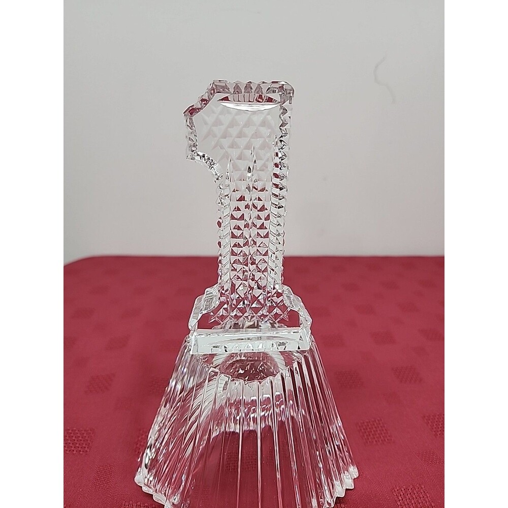 Vintage Waterford Crystal Number "One" Paperweight 1990s Made In Ireland Classic